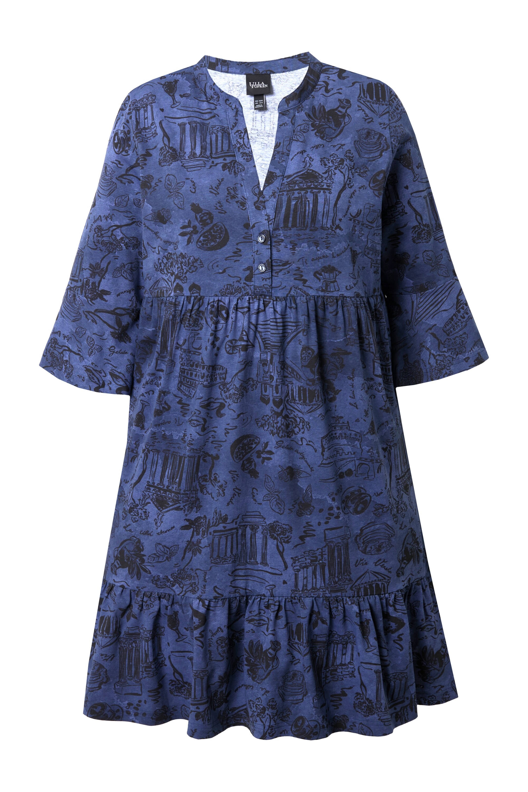 Ulla Popken Jurk in Blauw: voorkant