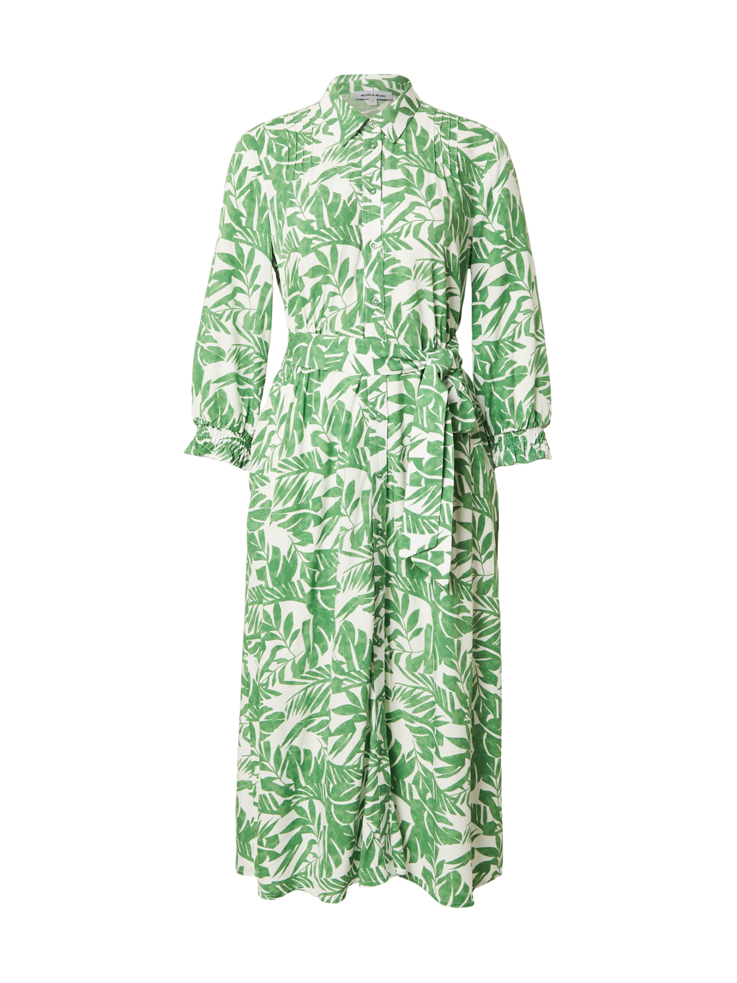 MORE & MORE Robe-chemise en vert / blanc, Vue avec produit