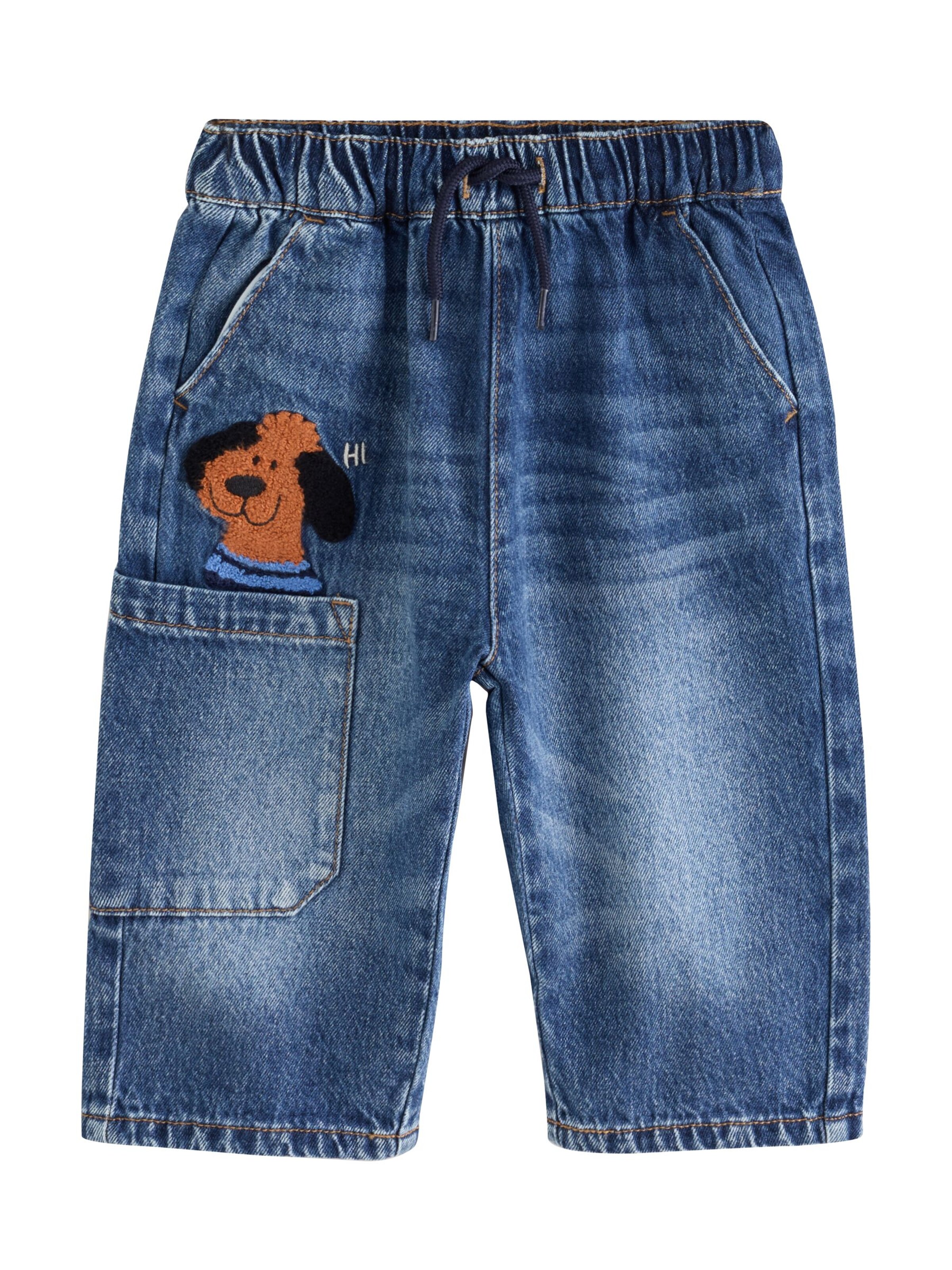 Next Jeans in 68 in Blue denim / Brown / Dark yellow / Black, Item view