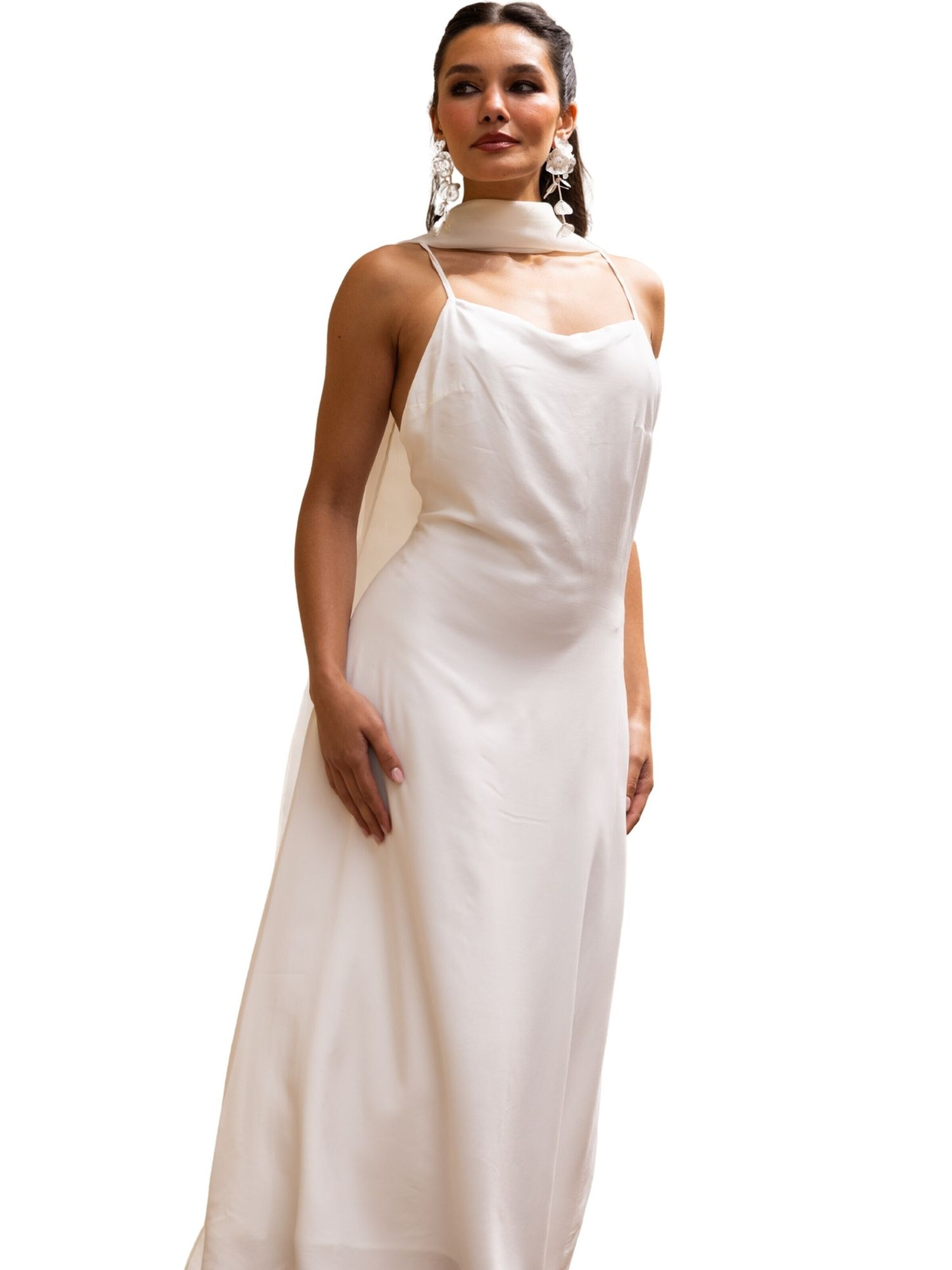 Abito da cocktail 'Jaffna Dress' di Nisia PartyWear in bianco