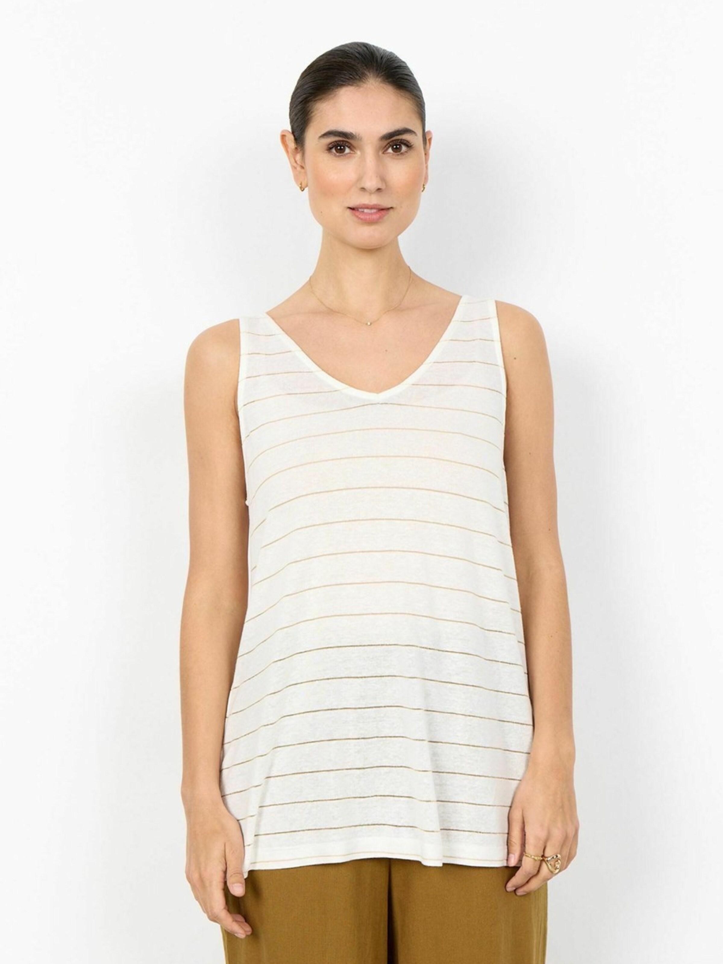 Soyaconcept - Top ' SC-FRIGGA ' em branco: frente