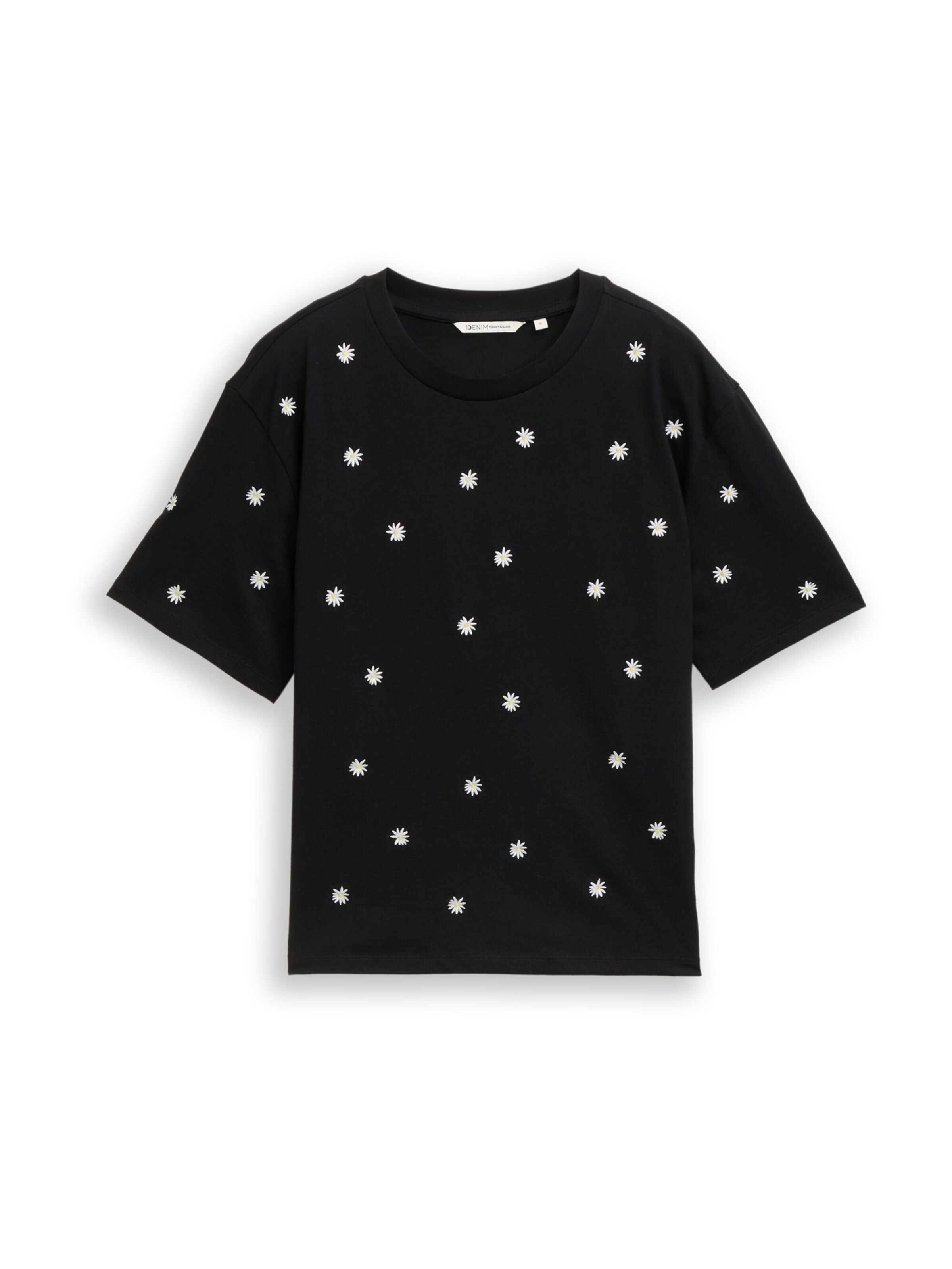 TOM TAILOR DENIM T-Shirt in Schwarz: Vorderseite