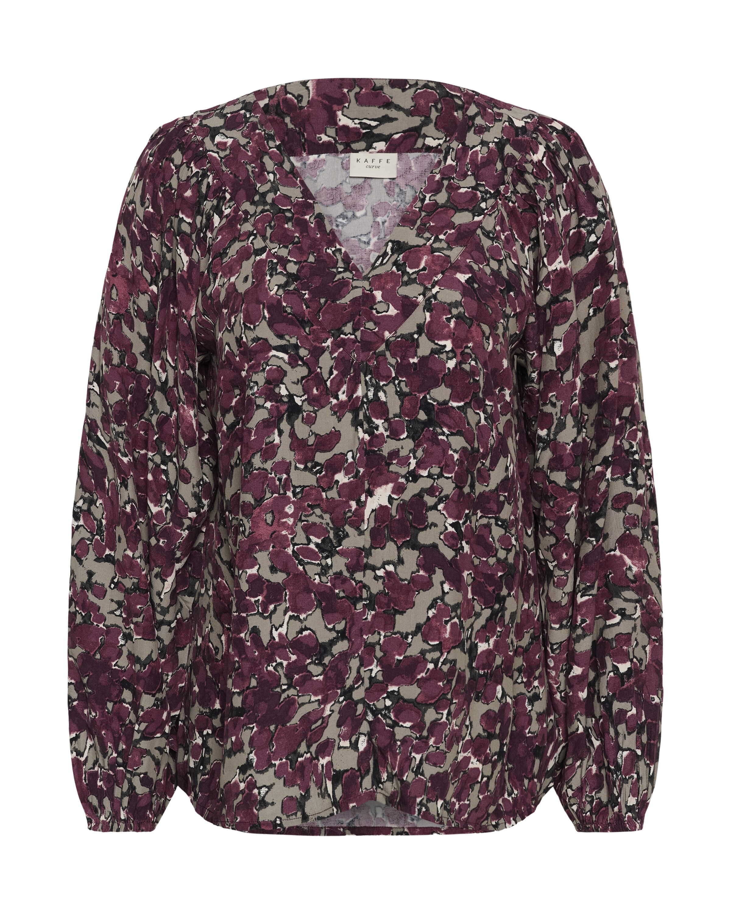 KAFFE CURVE - Blusa em castanho: frente