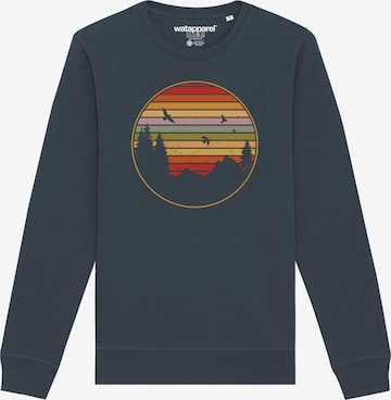 Watapparel Sweatshirt ' Sunset Berge & Tannen ' in Grey: front