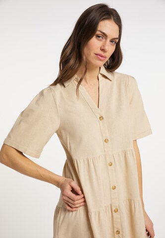 Usha Shirt Dress in Beige