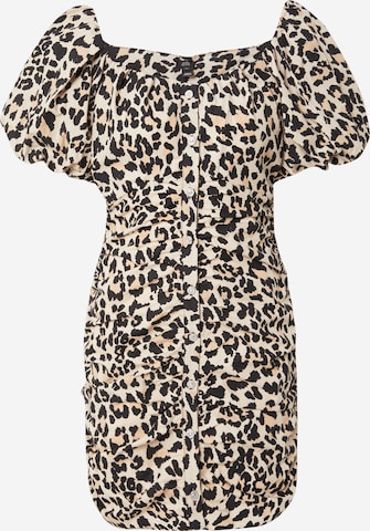 Robe-chemise River Island en beige : devant