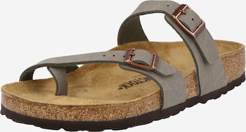 BIRKENSTOCK T-bar sandals 'Mayari' in Grey: front