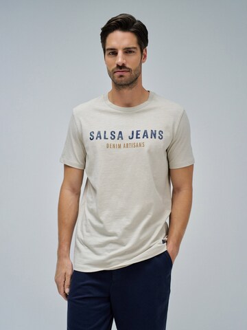 T-Shirt Salsa Jeans en beige : devant