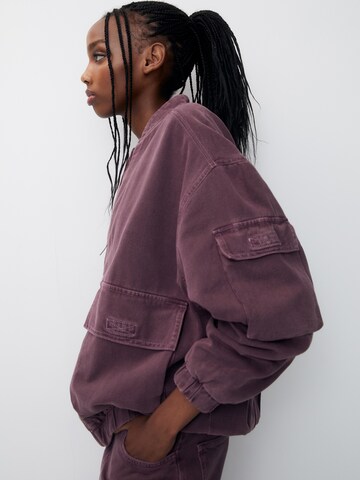 Pull&Bear Between-season jacket in Purple