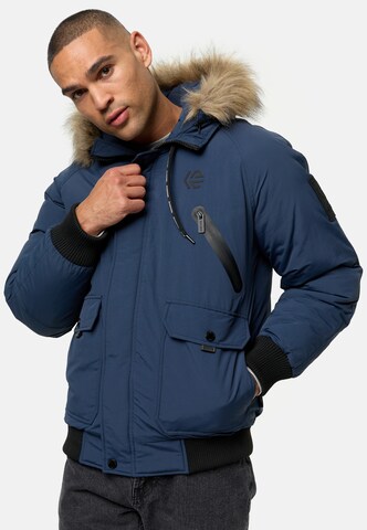 INDICODE JEANS Winterjacke ' Zakai ' in Blau