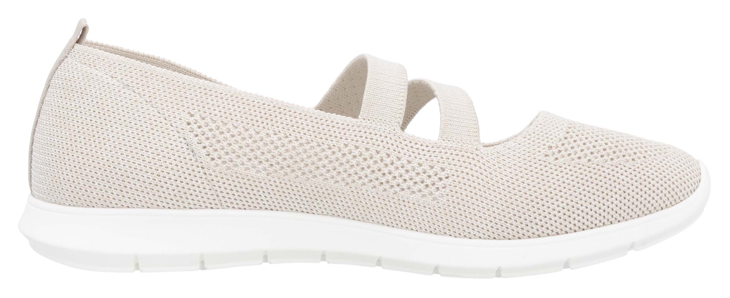 REMONTE Ballet Flats with Strap in Beige