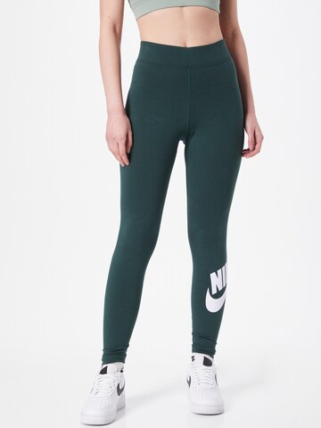 Nike Sportswear Skinny Legíny 'Essential' – zelená: přední strana