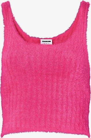 Top in maglia 'Sweet' di Noisy may in rosa: frontale