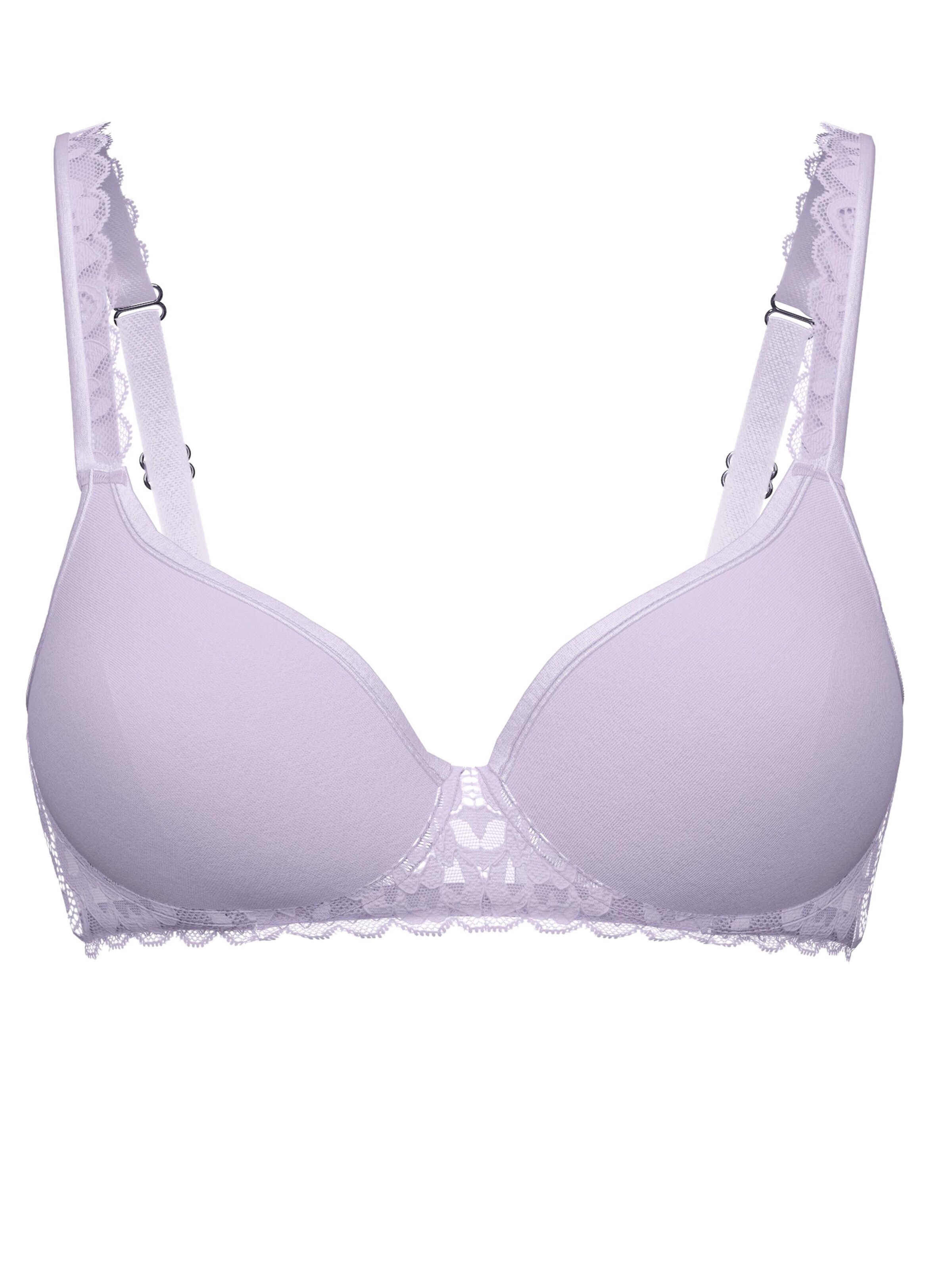Reggiseno 'Natural Comfort Lace' di CALIDA in lilla: frontale