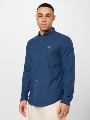 HOLLISTER Regular fit Business Shirt in Blue: front