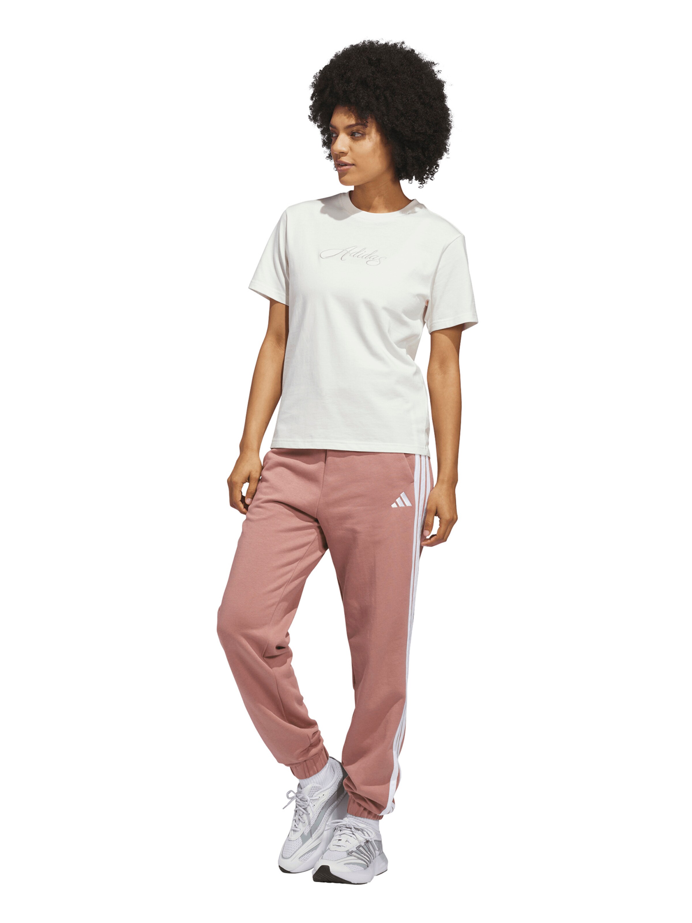 ADIDAS SPORTSWEAR Функциональная футболка 'CURSIVE' в Белый