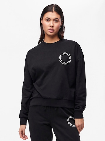PIECES Sweatshirt 'JYLLO' in Zwart: voorkant