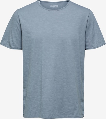 T-Shirt 'Morgan' SELECTED HOMME en bleu : devant