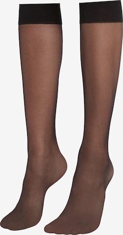 CALZEDONIA Knee High Socks in Black: front