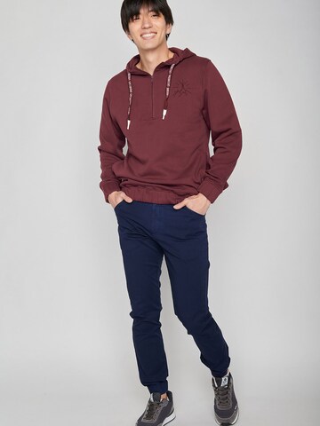 Felpa 'Nature Mountain Sun' di GREENBOMB in rosso