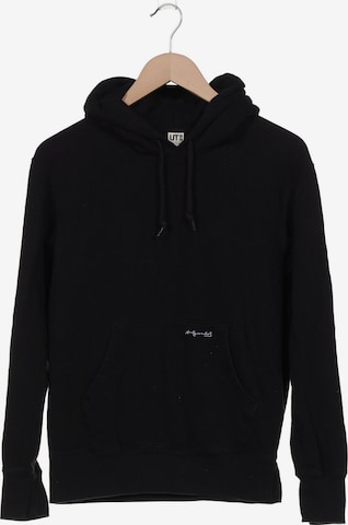 UNIQLO Sweatshirt & Zip-Up Hoodie in S in Black: front
