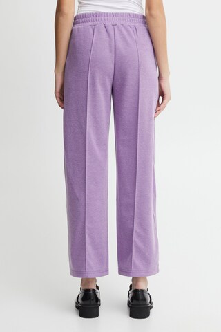 Wide leg Pantaloni con piega frontale 'Kate' di ICHI in lilla