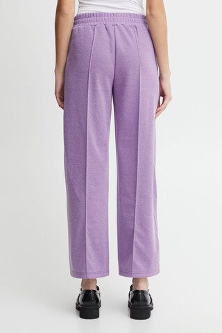 ICHI Wide leg Pants 'Kate' in Purple