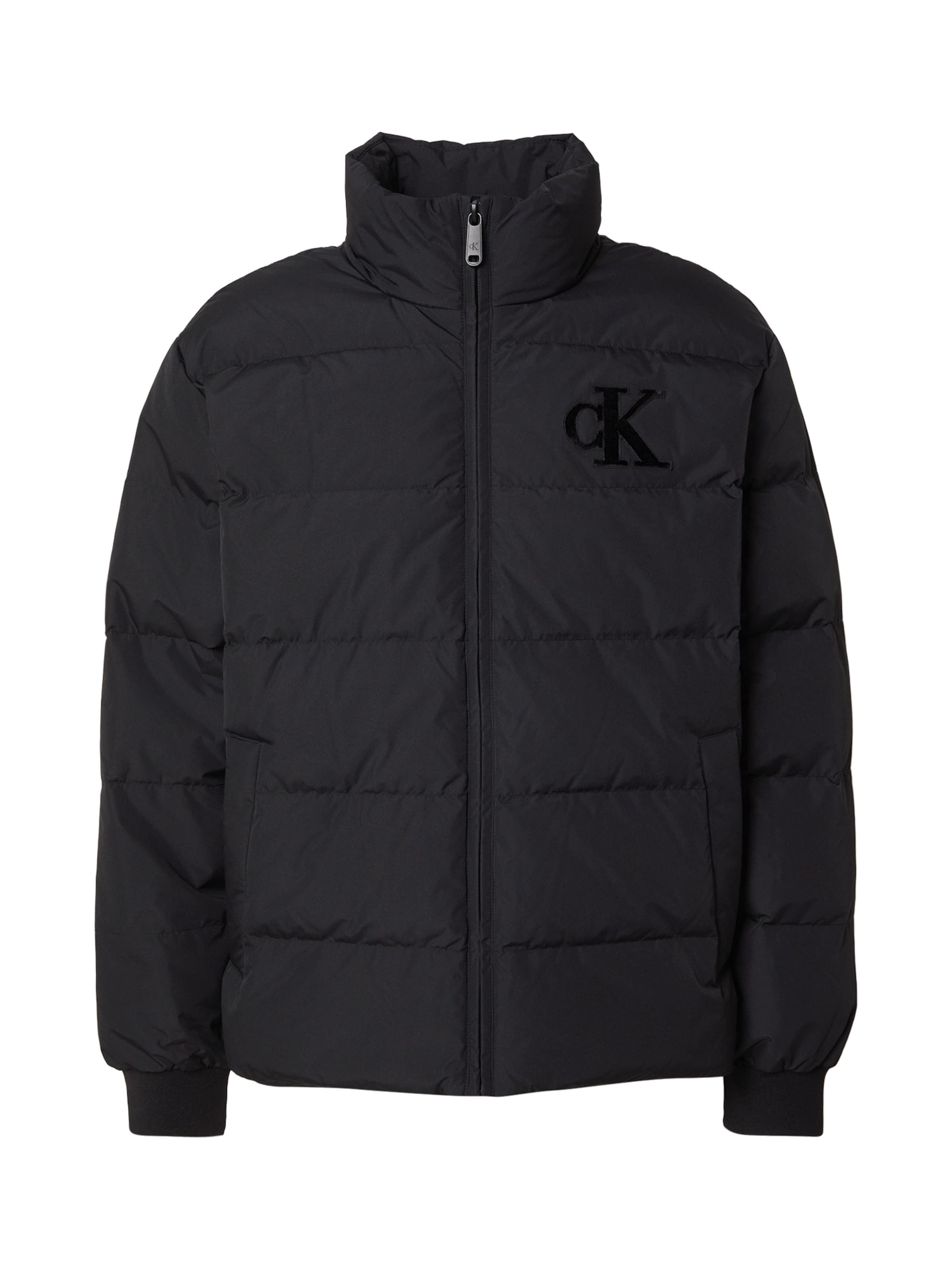 Geacă de primăvară-toamnă 'CHENILLE' de la Calvin Klein Jeans pe negru: față