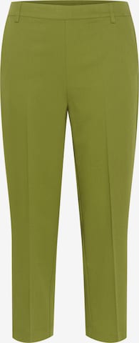 Pantaloni con piega frontale 'Sakura' di Kaffe in verde: frontale