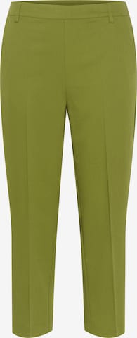 Kaffe - Loosefit Pantalón de pinzas 'Sakura' en verde: frente