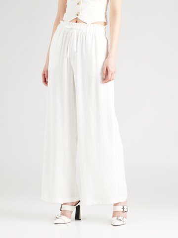 A-VIEW Wide leg Pants 'Lerke' in White: front