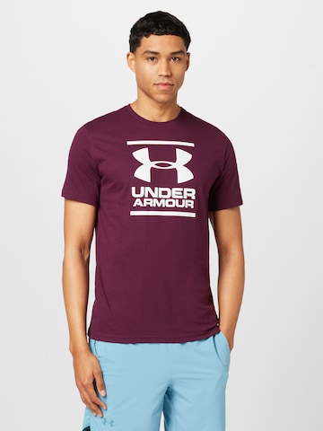 UNDER ARMOUR Functioneel shirt 'Foundation' in Lila: voorkant