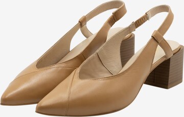 Usha Slingback Pumps in Beige