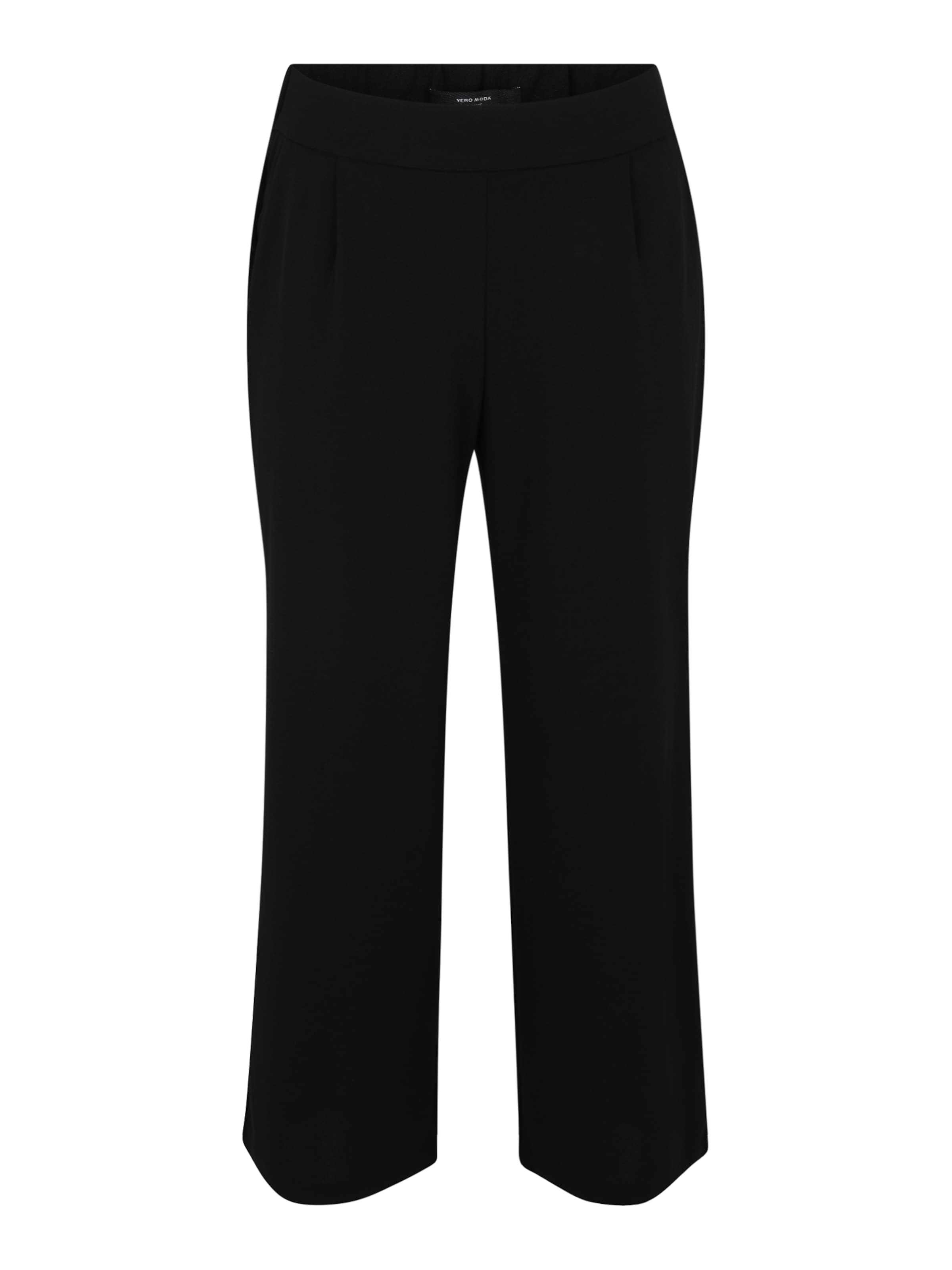 Vero Moda Curve - Regular Calças com pregas em preto: frente