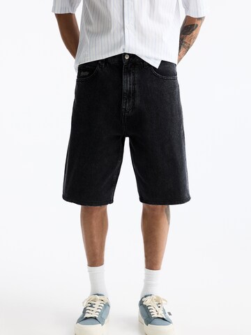 Loosefit Jean Pull&Bear en noir : devant