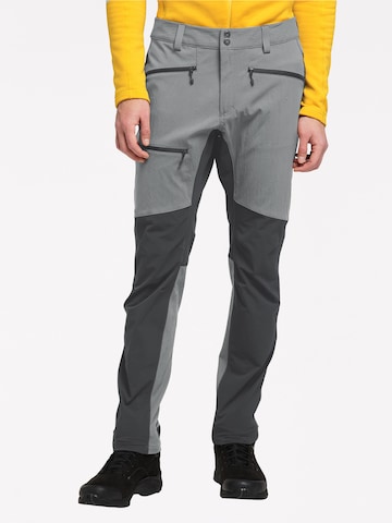 Haglöfs Slim fit Outdoor Pants 'Rugged Flex' in Grey: front