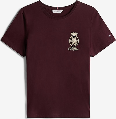 Marškinėliai iš TOMMY HILFIGER, spalva – Auksas / vyno raudona spalva, Prekių apžvalga