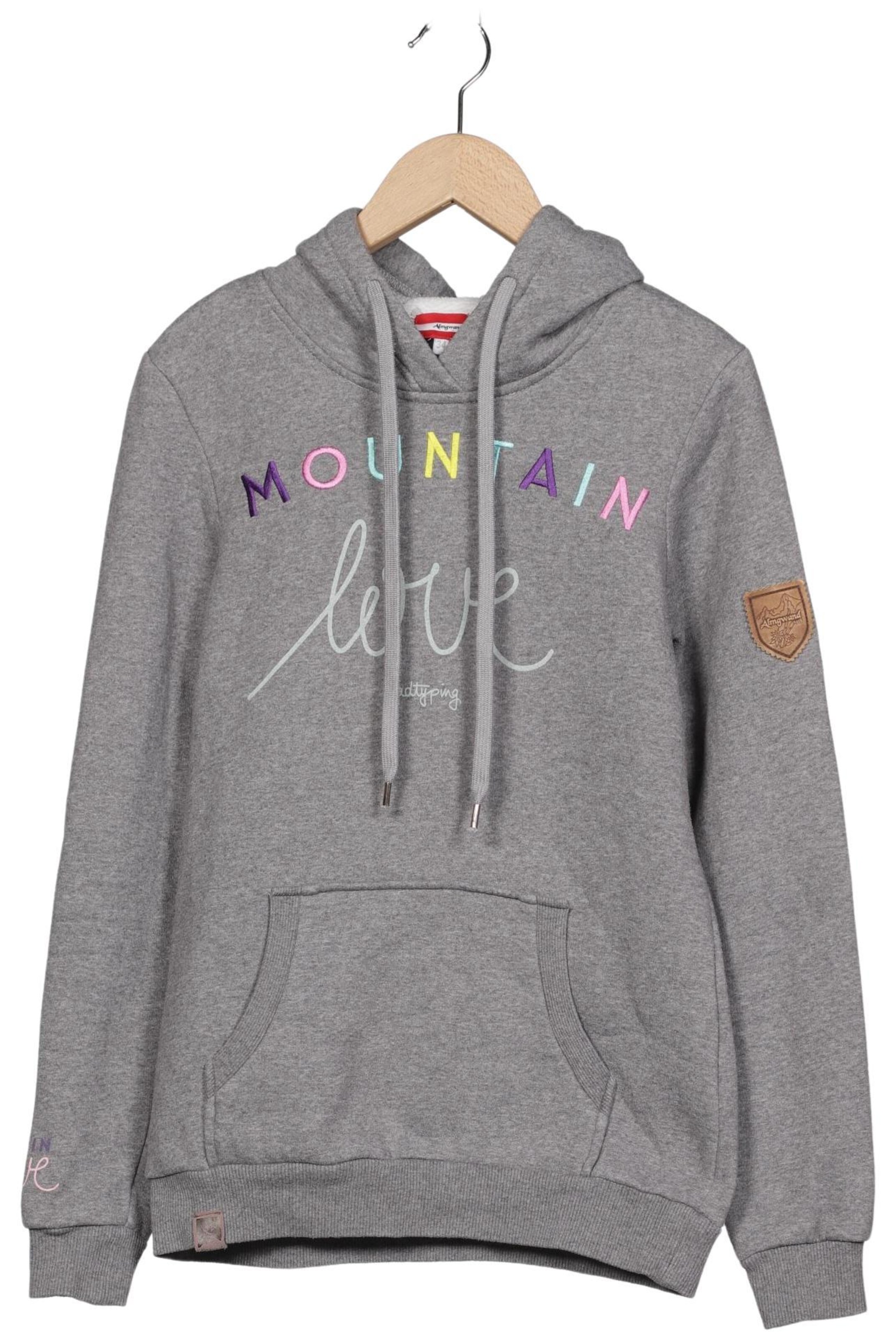 Almgwand Kapuzenpullover XS in Grau: Vorderseite