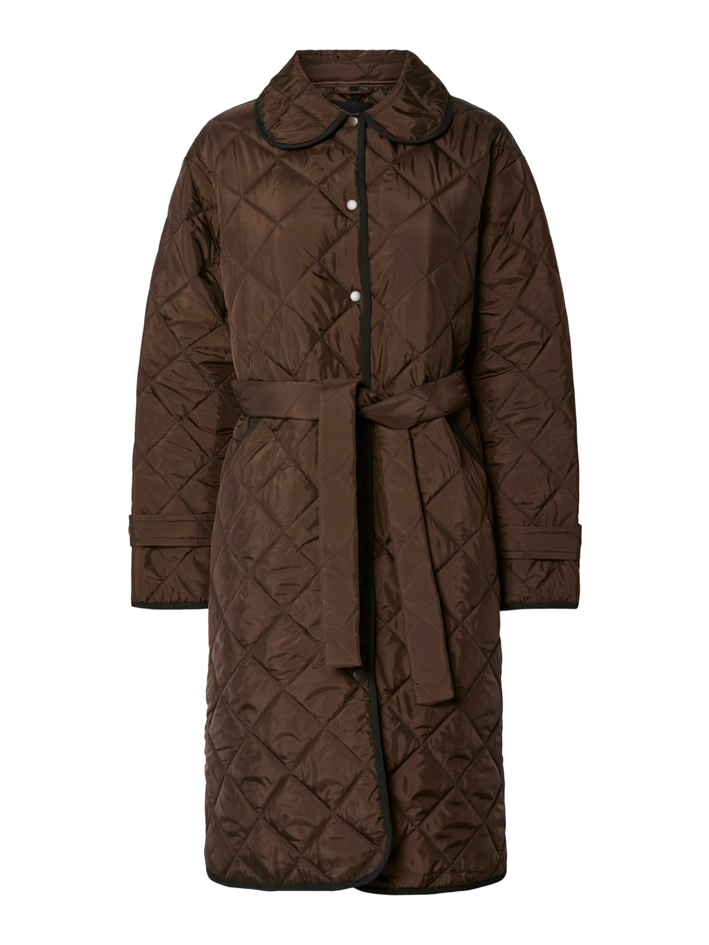 PIECES Ανοιξιάτικο και φθινοπωρινό παλτό σε καφέ: μπροστά