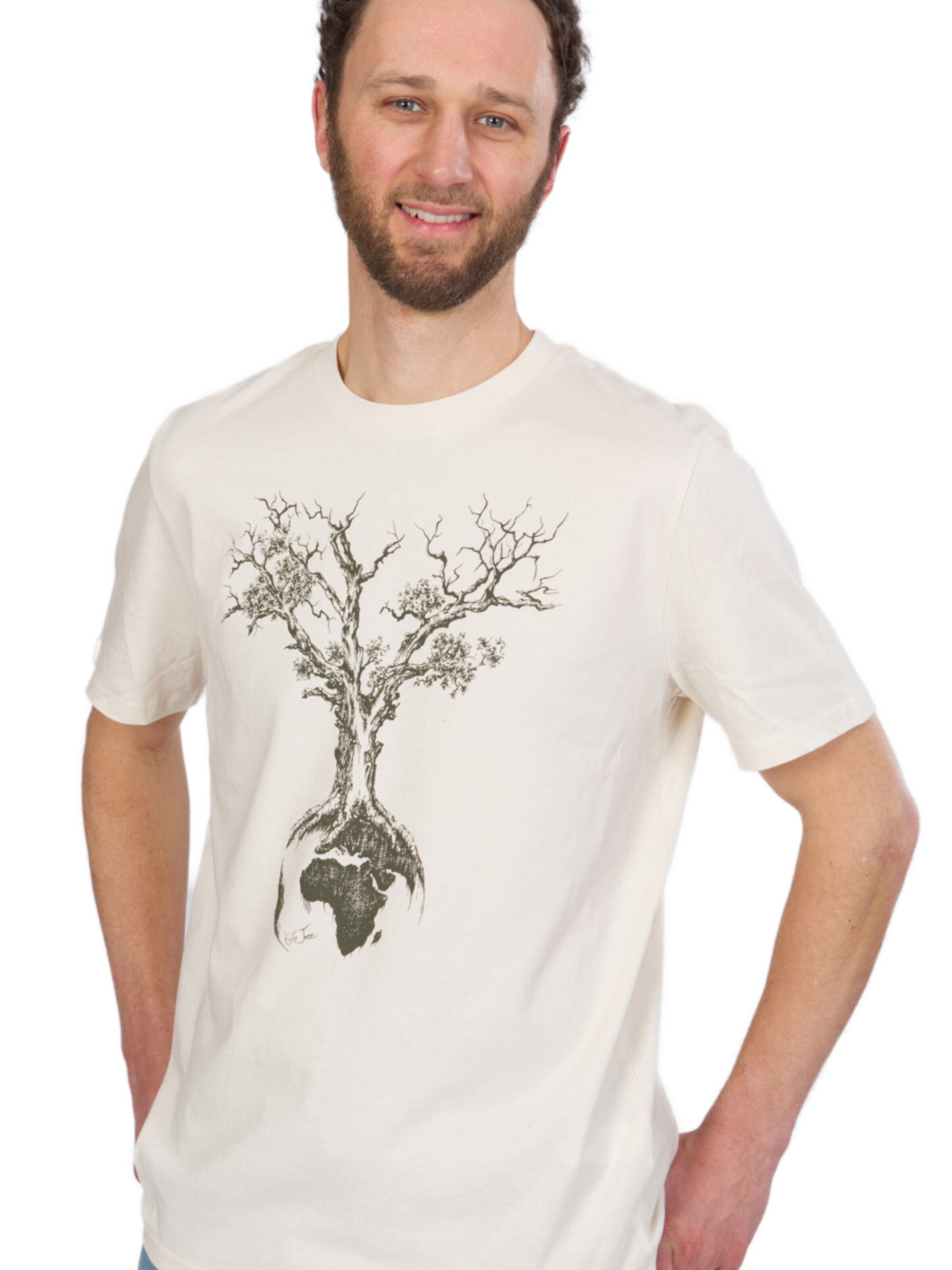 Life-Tree Shirt 'Organic Fairwear Weltenbaum' in White