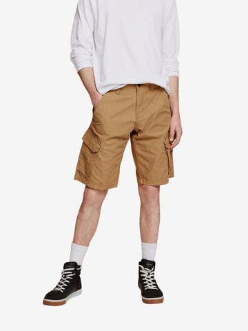 ESPRIT Loose fit Cargo Pants in Brown: front