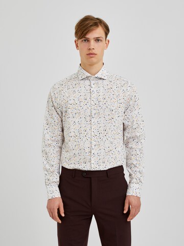 Bertoni Slim fit Button Up Shirt 'Toti' in White: front