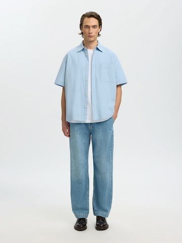 SELECTED Comfort Fit Paita 'SLHRLXSTUART' värissä sininen