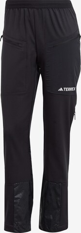 ADIDAS TERREX Slimfit Outdoorbroek in Zwart: voorkant