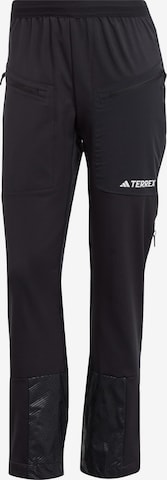 Coupe slim Pantalon outdoor ADIDAS TERREX en noir : devant