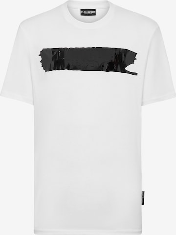 Plein Sport Shirt 'Silver Brush' in Wit: voorkant