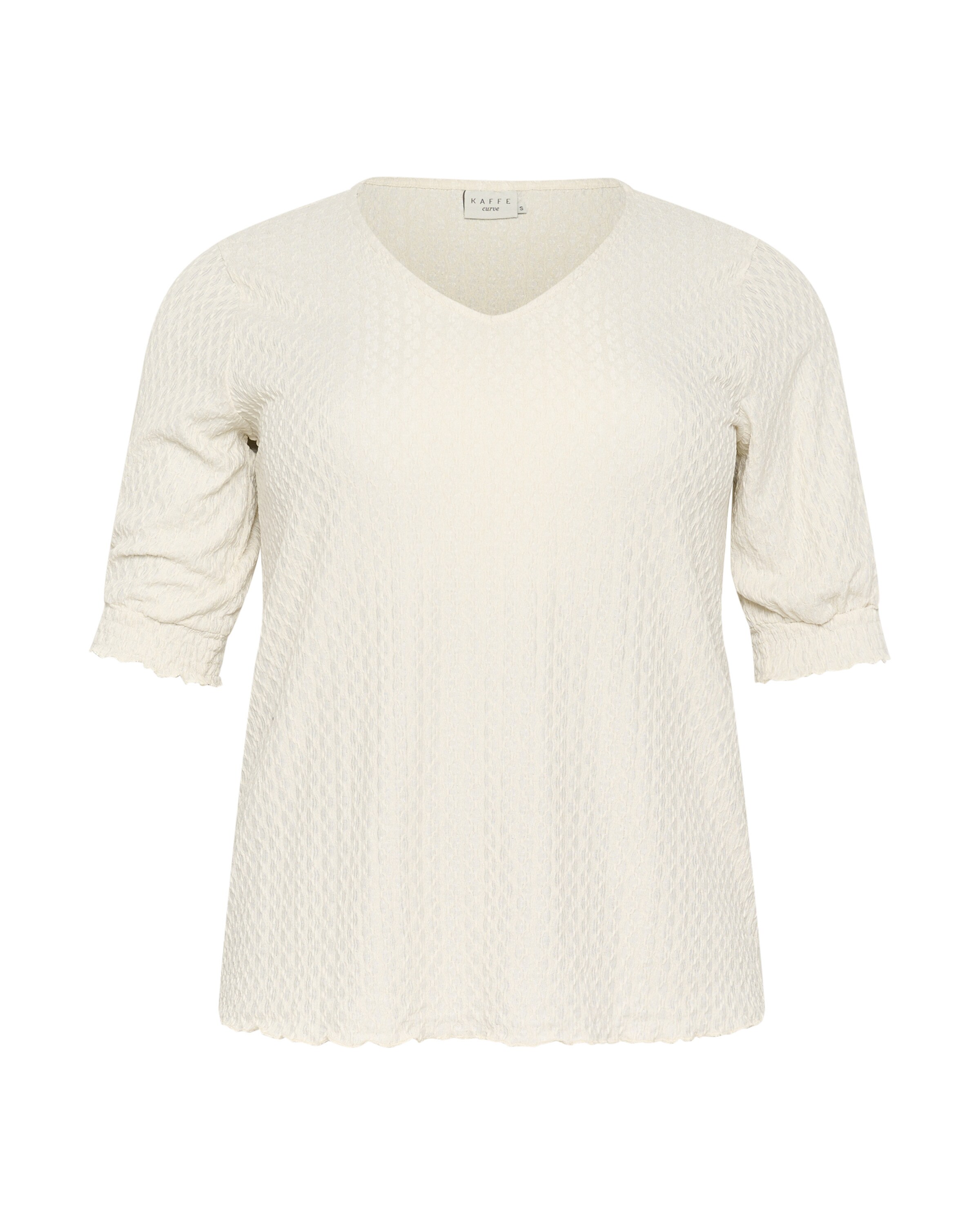 KAFFE CURVE Shirt in Weiß: Vorderseite