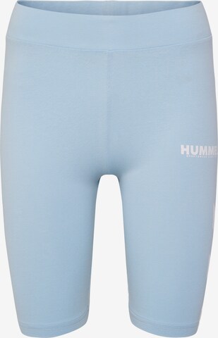 Hummel Skinny Workout Pants in Blue: front