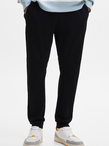 Pull&Bear Regular Trousers in Black