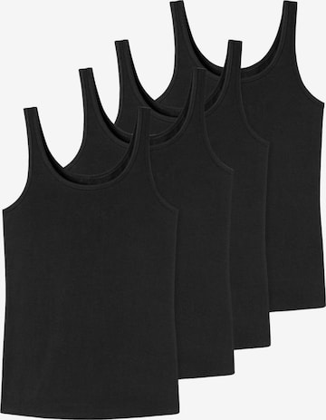 uncover by SCHIESSER Unterhemd 'Cotton' in Schwarz: Vorderseite